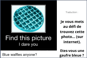 Gaufre bleue maladie photo - Blue waffles image