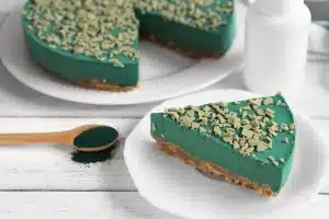 spiruline bio, recette spiruline, cheese cake spiruline et chocolat
