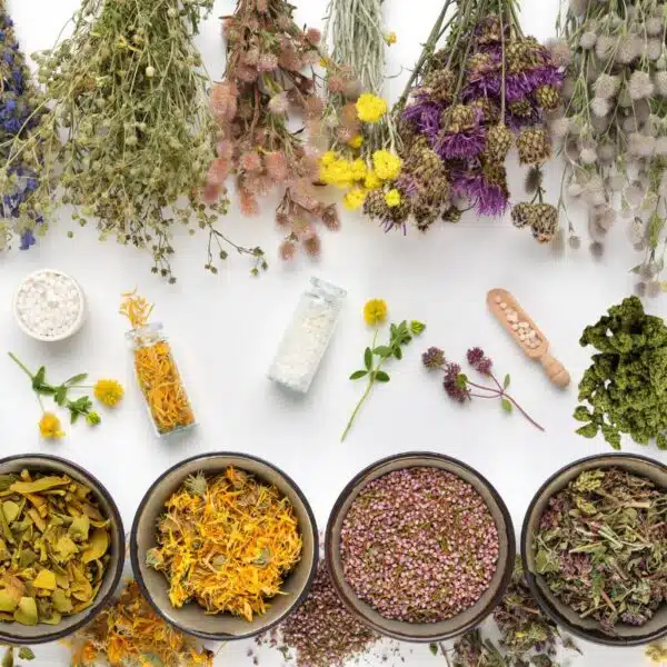 Meilleur sommeil, moins de stress, soulager les douleurs les fleurs aux vertus relaxantes CBD, lavande, passiflore, aubépine, arnica, reine-des-prés, camomille, valériane, tilleul