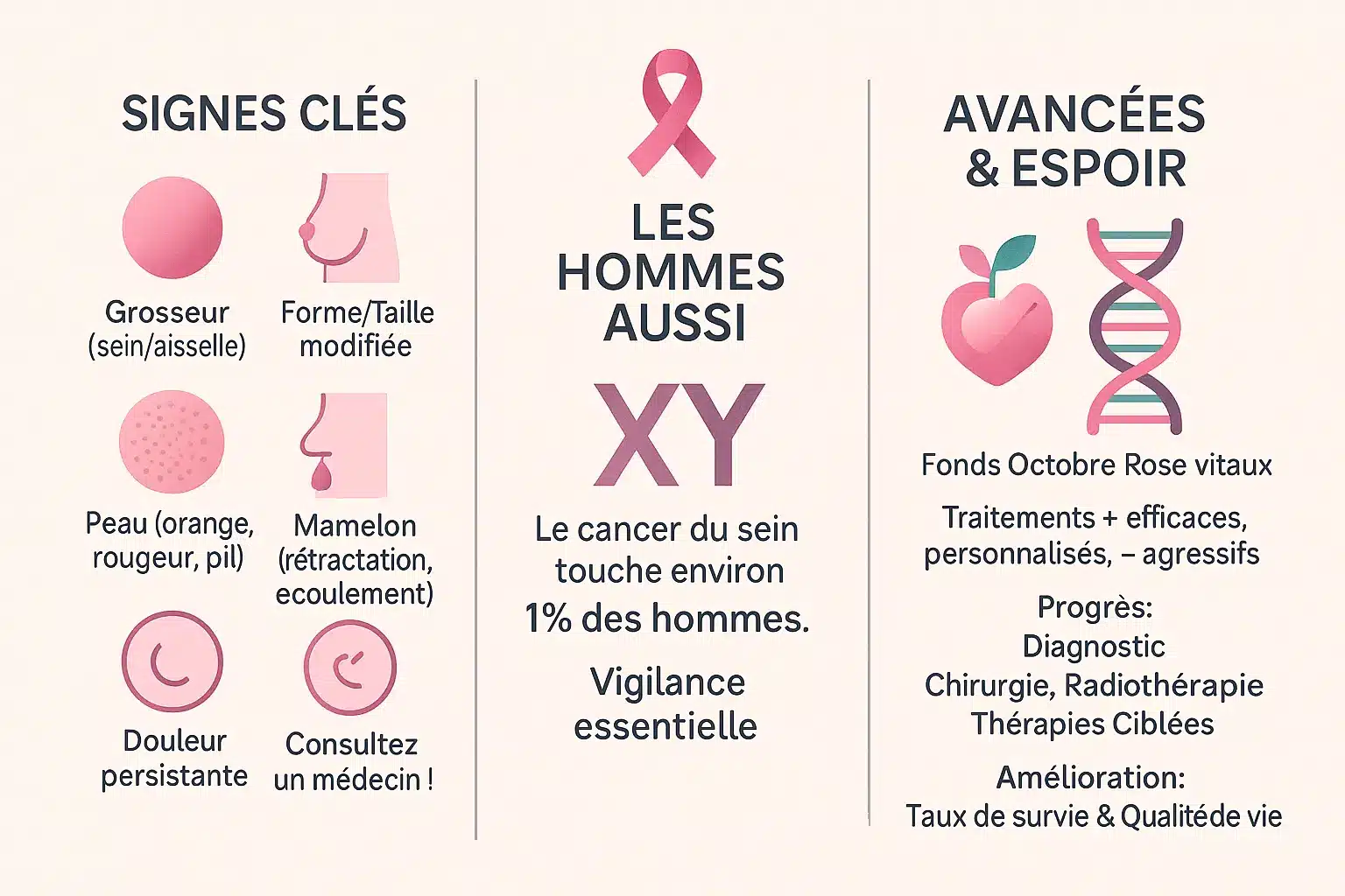 Illustration sur la sensibilisation au cancer du sein