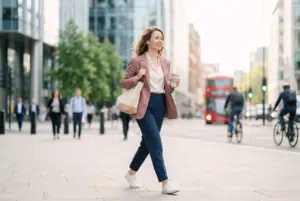 Culotte menstruelle au travail : femme active et confiante pendant une longue journée