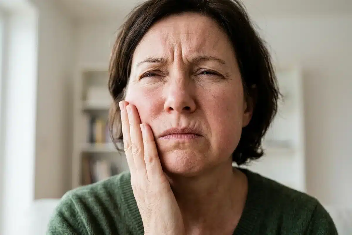 Quand consulter pour un mal de dent Personne avec la joue gonflée se tenant le visage à cause d'un mal de dent