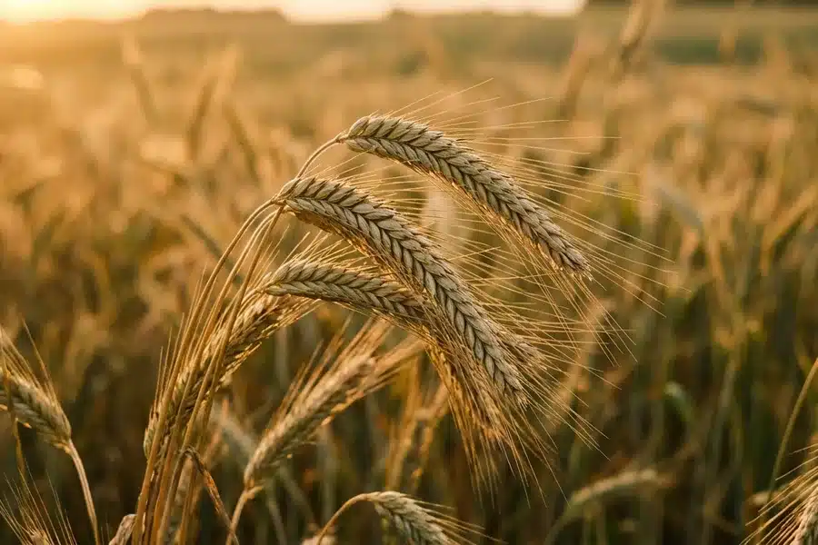 Épis de seigle, céréale contenant du gluten Épis de seigle avec leurs grains dans un champ, céréale source de gluten