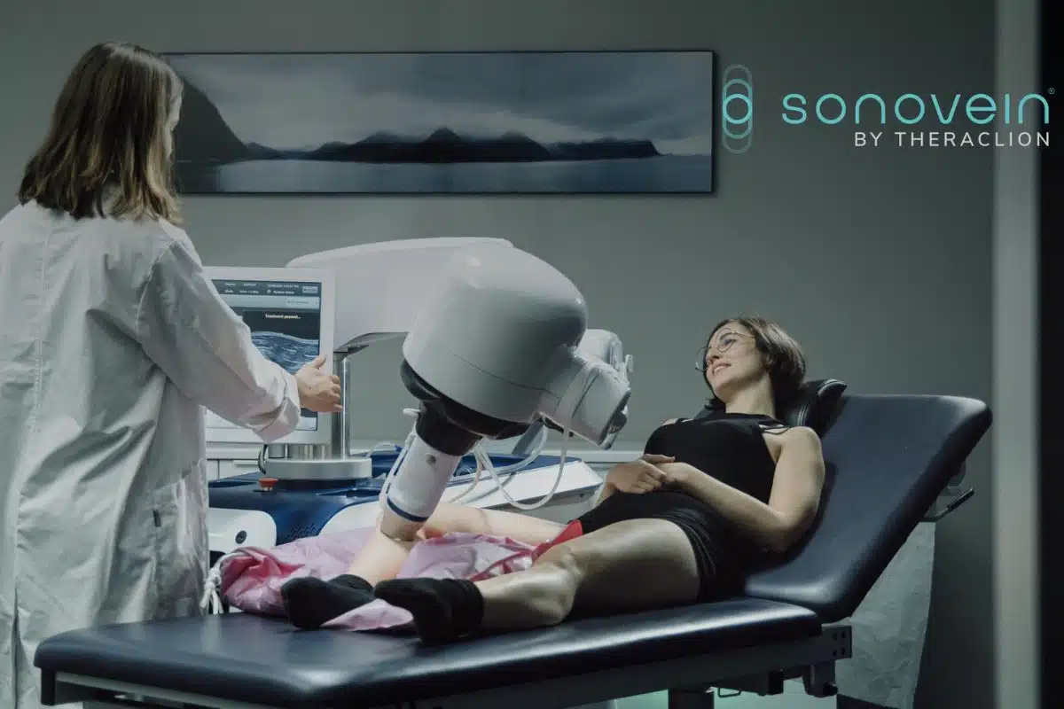 Traitement des varices par ultrasons focalisés avec le dispositif Sonovein, en cabinet médical