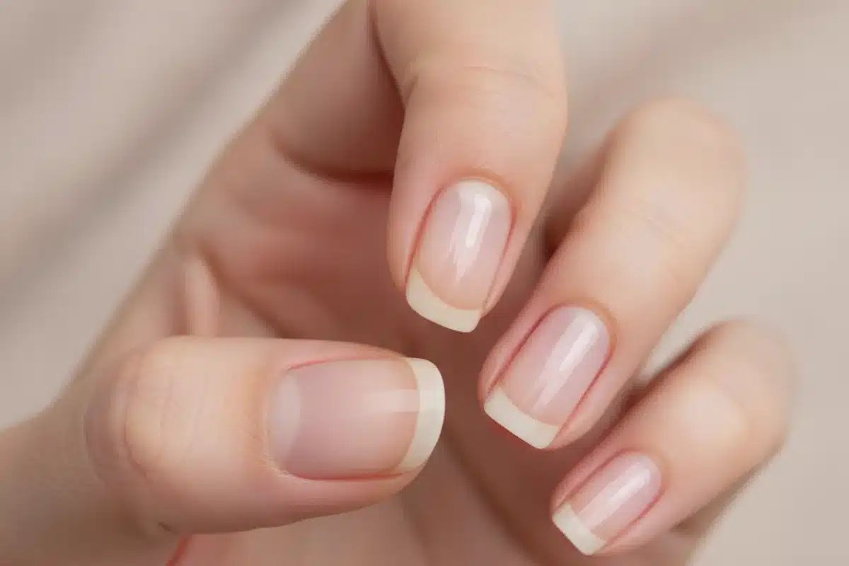 Matrice de l'ongle et kératinisation : mécanismes biologiques Ongles naturels sains illustrant la croissance à partir de la matrice