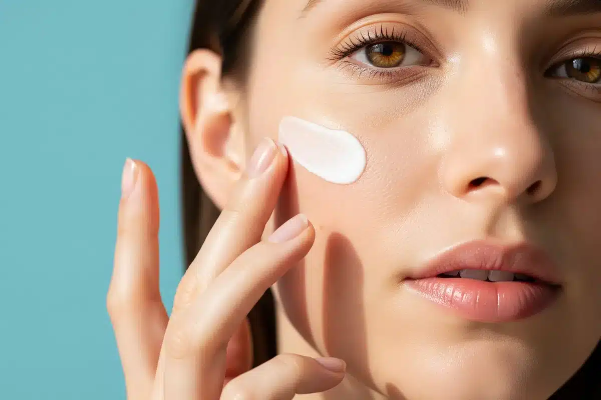Crème solaire protection anti-lentigos application crème solaire prévention lentigos taches brunes