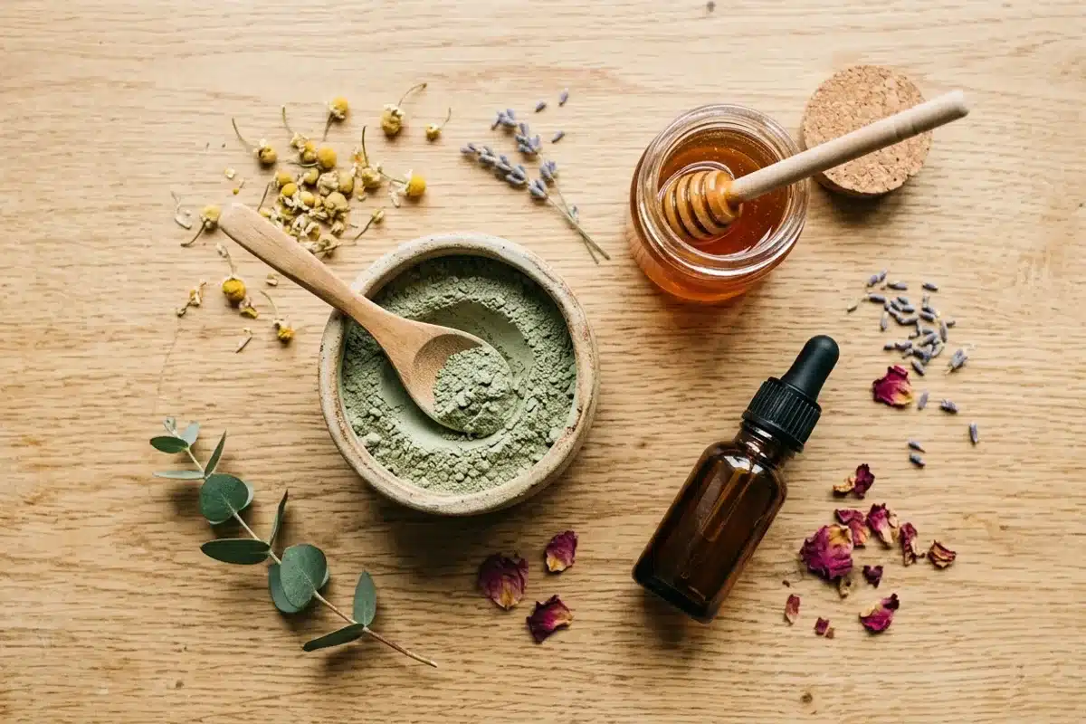 remèdes naturels panaris - argile, miel et huiles essentielles composition de remèdes naturels pour panaris : argile verte, miel de Manuka et huile essentielle